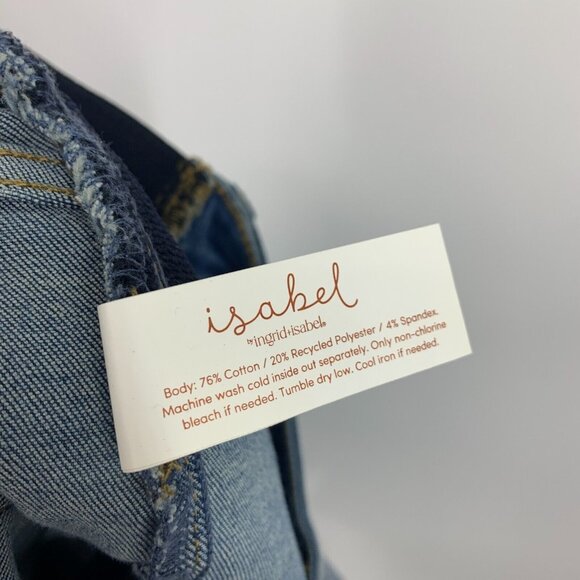 Isabel Maternity Shorts Under Belly Midi Blue Jean Denim Stretch - Picture 11 of 12